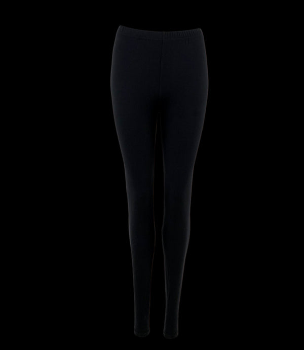 Black Colour Soft Leggings lang, schwarz
