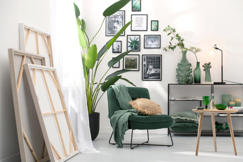 Boho Decke, Plaid Utopia mit Fransen, Tagesdecke dunkelgrün 130 x 170 cm