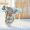 AELIA Beach towel, Pestemal, Decke, Schal, MILOS schwarz-senf-blau