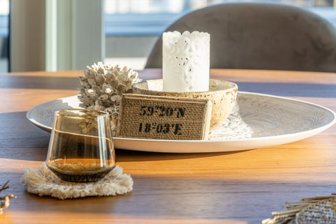 Boho Hängedeko, Wanddeko Beach, Shabby Deko Sign, braun