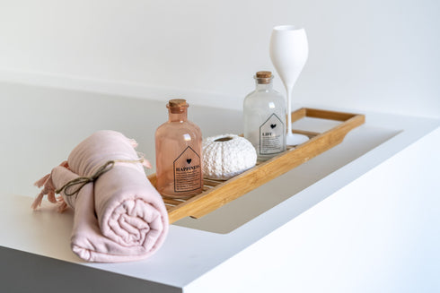 Scandi Vase "Life", Dekoflasche, weiß