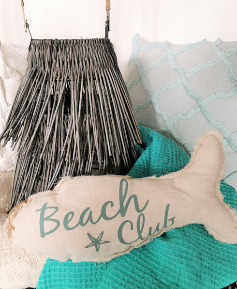 Hängedeko Maritim, Wanddeko Fisch, Canvas natur