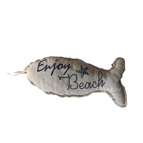 Hängedeko Maritim, Wanddeko Fisch, Canvas natur