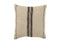 Dekokissen Leinen, Sofakissen Leinen modern gestreift, beige-schwarz, 45 x 45 cm