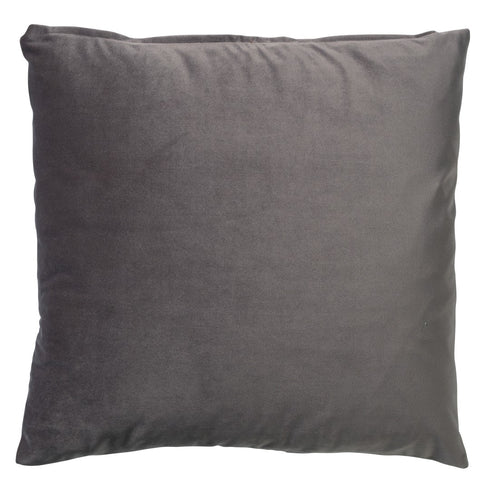 Dutch Decor Modernes Dekokissen Rautenmuster, Samtkissen grau, 45x45cm