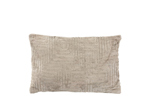 Modernes Dekokissen Labyrinth 40x60cm, hell-taupe