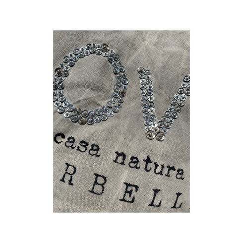 Canvas Bag LOVE mit Nieten, Trendtragetasche "LOVE" Limited Edition, Canvas-Leder