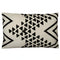 Sofakissen Ethno, Dekokissen schwarz-weiss, 60 x 40 cm