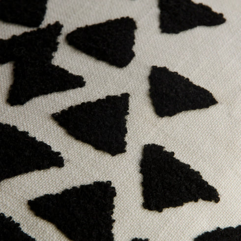 Sofakissen Ethno, Dekokissen schwarz-weiss, 60 x 40 cm