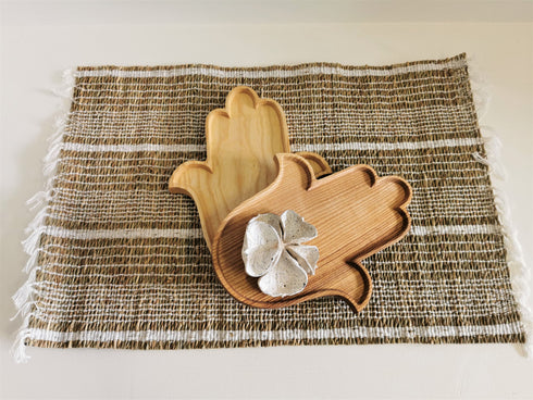 Dekoschale Holz "Hand der Fatima" orientalisch, natur