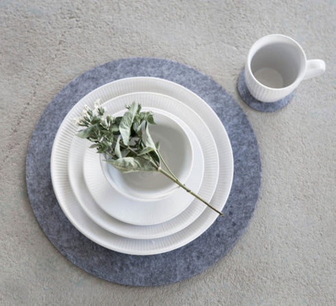 Storefactory Filzuntersetzer rund, Platzset Skandi grau, Tischset D:40cm