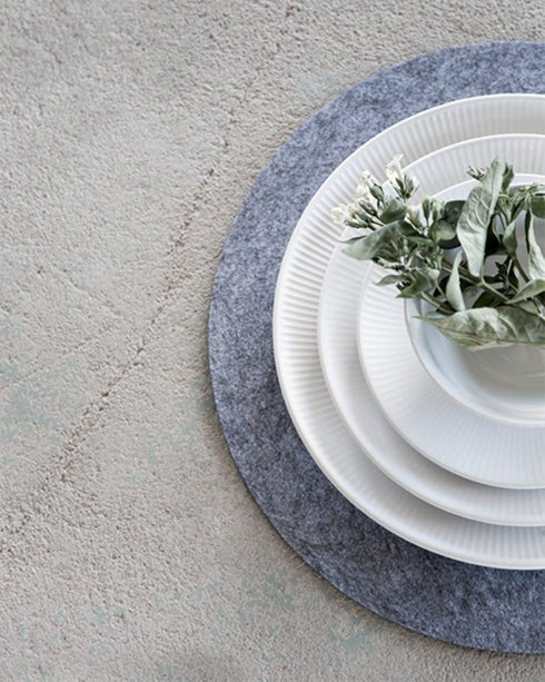 Storefactory Filzuntersetzer rund, Platzset Skandi grau, Tischset D:40cm