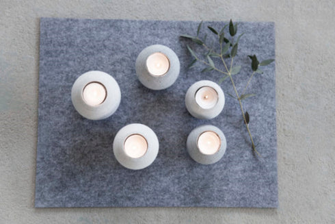 Storefactory Filzuntersetzer, Platzset Skandi grau, 44 x 36 cm