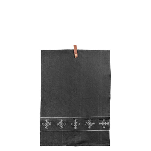 Storefactory Geschirrtuch Flinga Skandi, Recycling Cotton, grau-weiß, SECONDLOVE