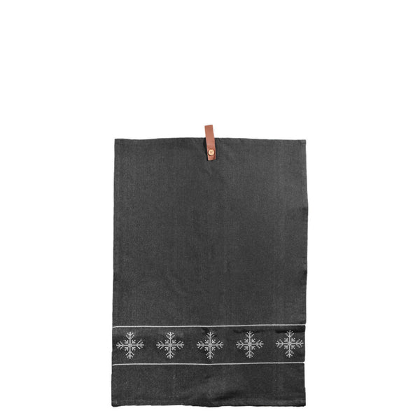 Storefactory Geschirrtuch Flinga Skandi, Recycling Cotton, grau-weiß, SECONDLOVE