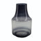 Deko Vase Scandi, Tischvase transparent, grau-schwarz