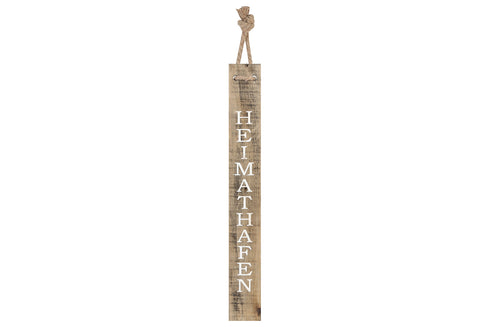 Holzschild Heimathafen Altholz, Strandhaus Dekoschild, Wanddekoration Shabby Chic, 78cm, Secondlove