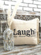Shabby Chic Kissenbezug Laugh out loud, französischer Landhausstil, 50x50cm