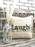 Shabby Chic Kissenbezug Laugh out loud, französischer Landhausstil, 50x50cm