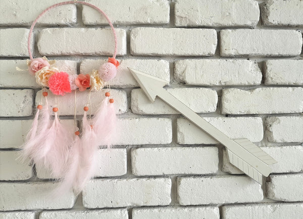 Boho Holzpfeil Weiss