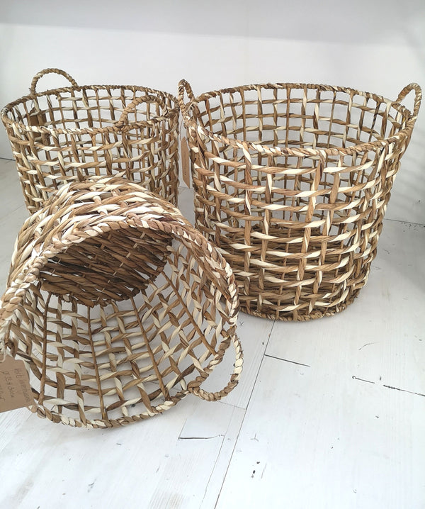 Dekokorb, Aufbewahrungskorb, Wasserhyazinte, D33cm