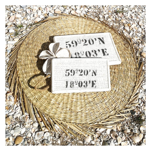 Boho Hängedeko, Wanddeko Beach, Shabby Deko Sign, weiß