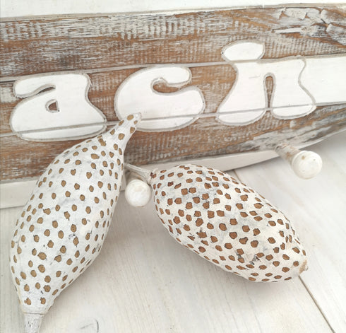 Dekofrüchte, Boho Deko, Baobab, gepunktet 5Stk.