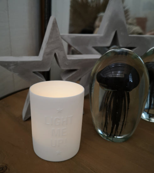 Bloomingville, Teelichthhalter, Deko, Light me up, weiß