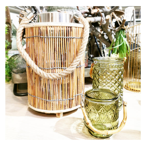 Laterne Jungle Schilf 30cm