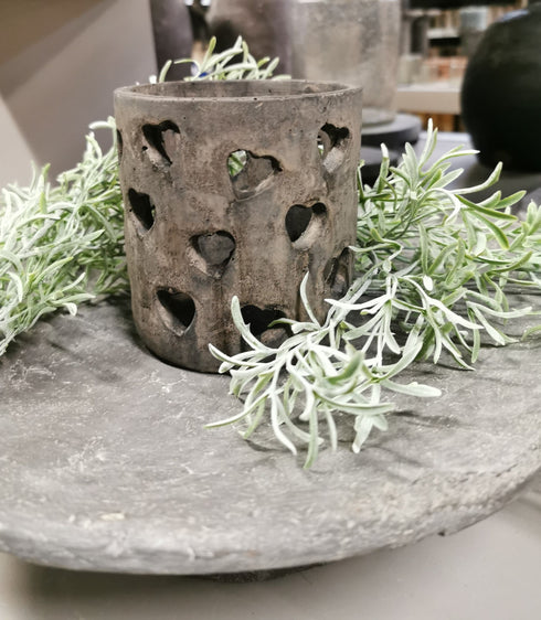 Windlicht Herz, Teelichthalter heart, rustikal, Shabby Chic