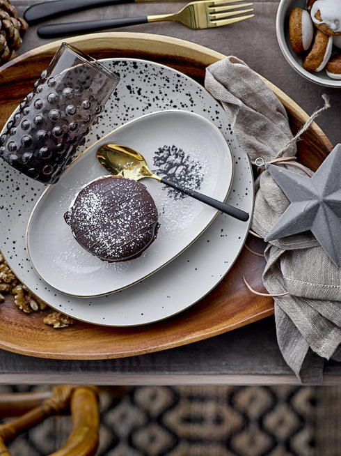 Bloomingville, Baumschmuck, Dekoanhänger X-Mas, grau-blau 2er-Set