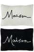 J-Line Dekokissen Maison Strickoptik schwarz und weiss sortiert, 40x60cm