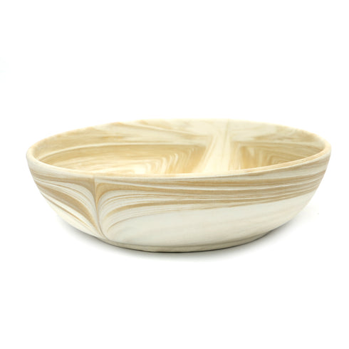 Bazar Bizar Keramik Schale, Obstschale, Dekoschale creme, D:23cm