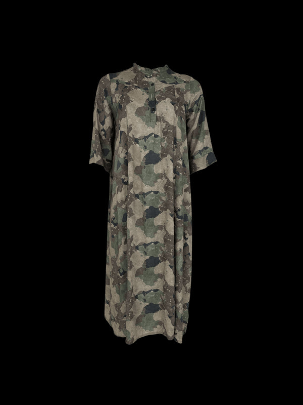 Black Colour Boho Kleid, Longdress, Hippiekleid camouflage