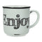 Hippe Kaffeetasse "ENJOY", Kaffeebecher, Vintage Look