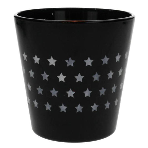 Blumentopf / Vase, schwarz-weiss, STARS
