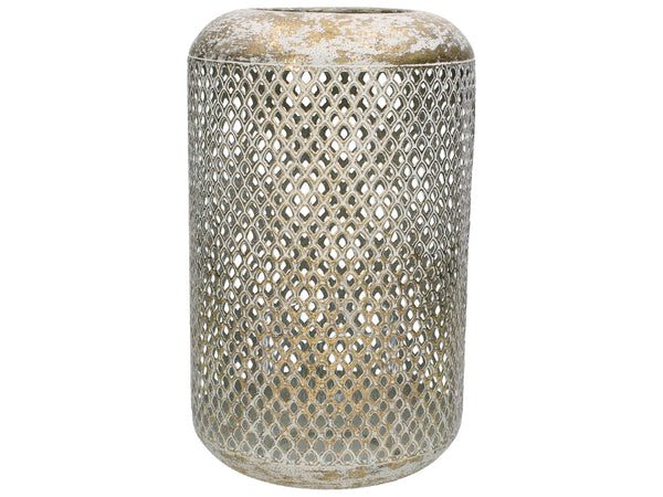 Windlicht / Dekoobjekt Metall, Tischdeko, 31cm, gold, Vintage Look