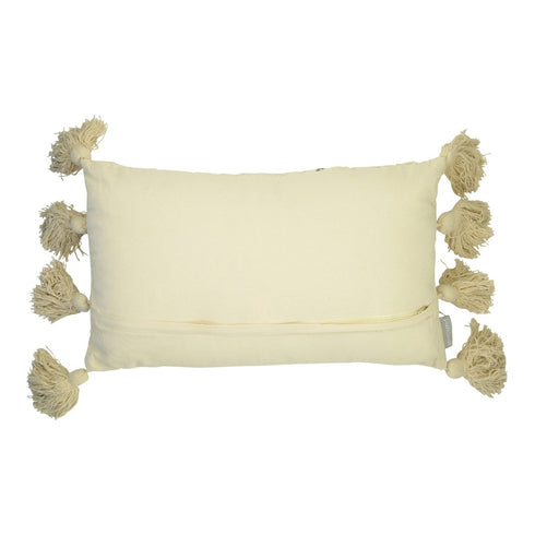 Goround Interior Dekokissen Ethno bestickt, Baumwolle 35x60cm, beige