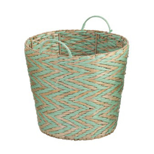 J-Line Aufbewahrungskorb, Dekokorb, Boho, mint-natur