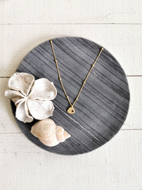 Pomax Marmoteller, Dekoteller, D:20cm grau