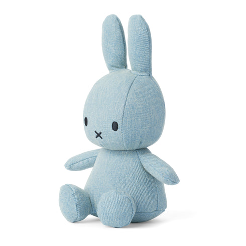Nijntje Miffy Kuscheltier, Stofftier 23cm, light wash denim