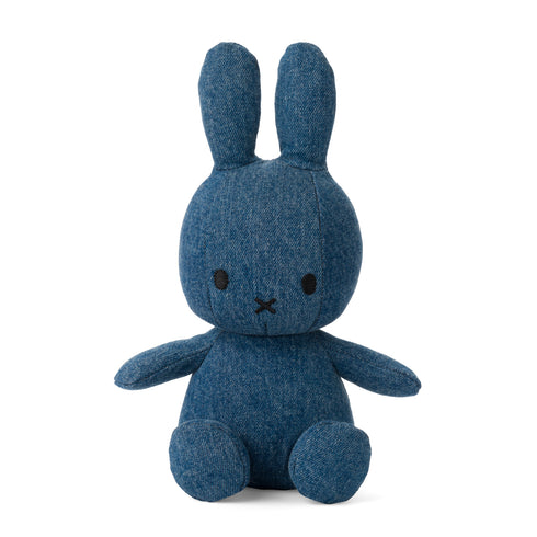 Nijntje Miffy Kuscheltier, Stofftier 23cm, mid wash denim