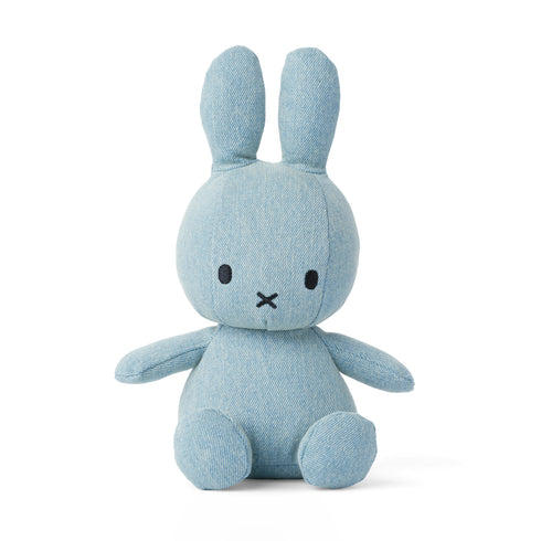 Nijntje Miffy Kuscheltier, Stofftier 23cm, light wash denim