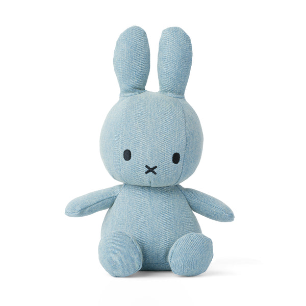 Nijntje Miffy Kuscheltier, Stofftier 23cm, light wash denim