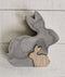 Dekohasen Mama und Kind, Beton Holz