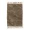 Madam Stoltz Badematte, kleiner Boho Teppich Tufft mit Fransen, 60x90cm, braun-taupe