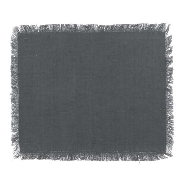 Platzdeckchen 33x45cm, Baumwolle, grau