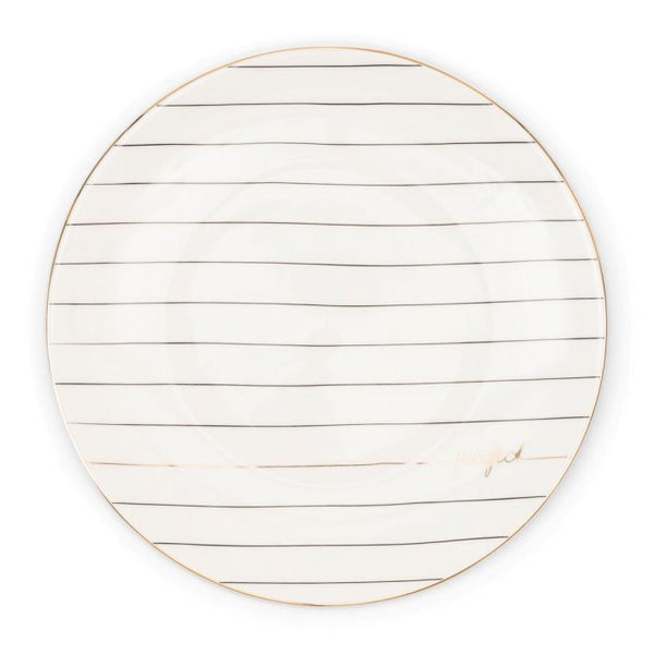 Riviera Maison Dinnerplate, Essteller Dots & Stripes