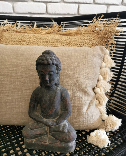 Dekokissen Boho, gewebt mit Quasten, beige-natur, 60x40cm