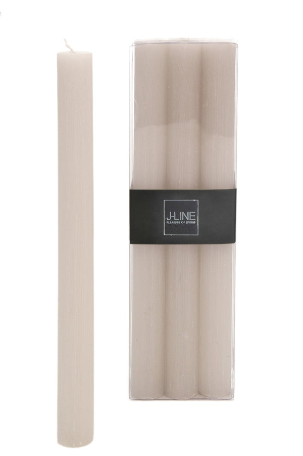 Stabkerzen, 6er Set, sand